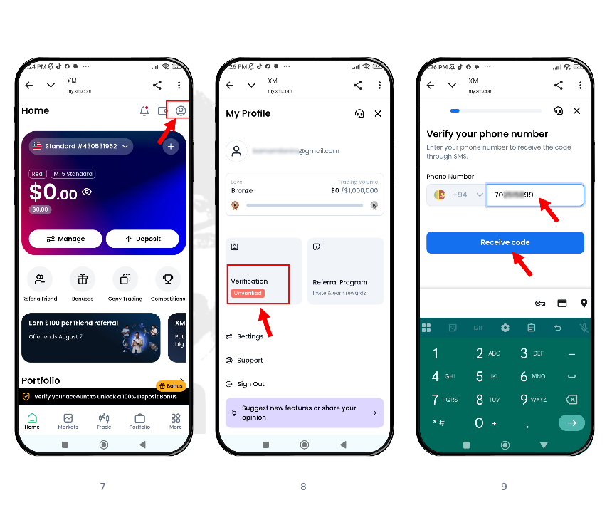 Step 3: Start profile verification