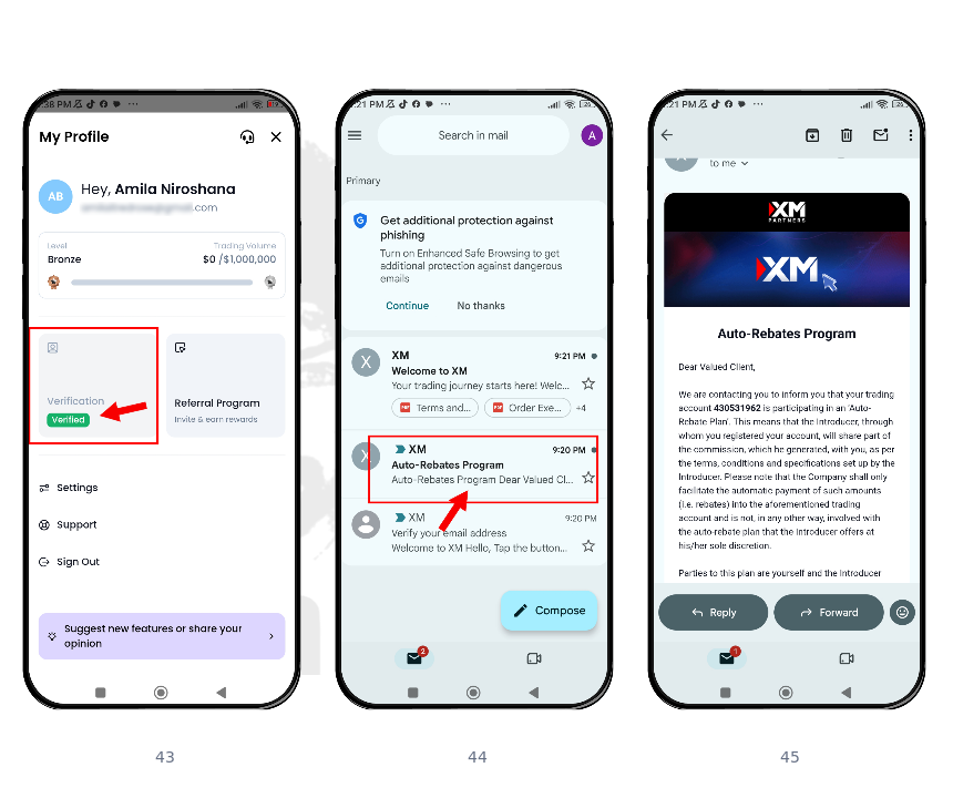 Step 15: Confirm verification and cashback setup